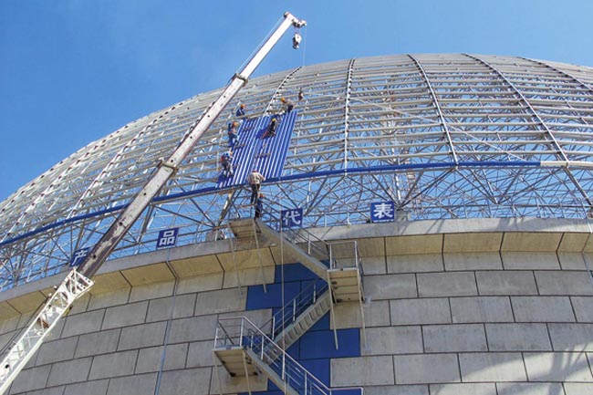 怀柔发电厂球形网架